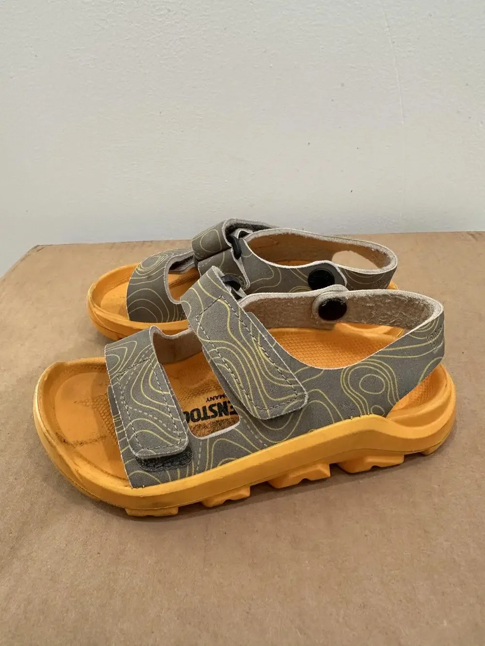 Birkenstock Shoes Kids Size 26 Yellow Gray Sandals Waterproof Outdoor Germany